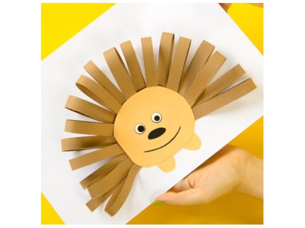 Поделка из бумажных полосок Ежик