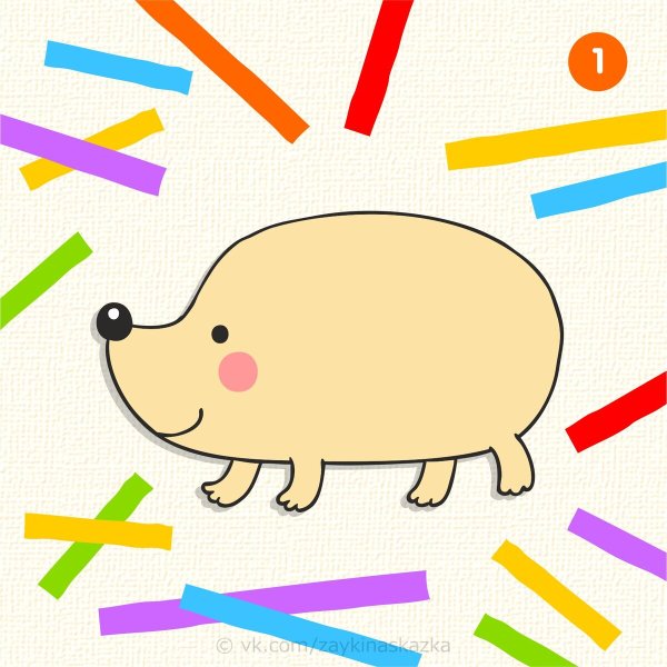 Аппликация Ежик