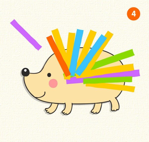 Аппликация еж