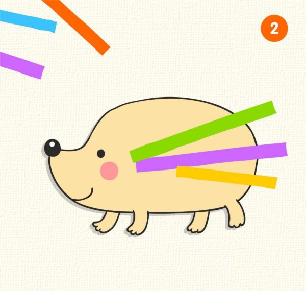 Аппликация еж