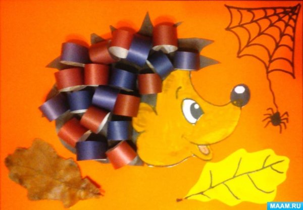 Объемная аппликация Ежик