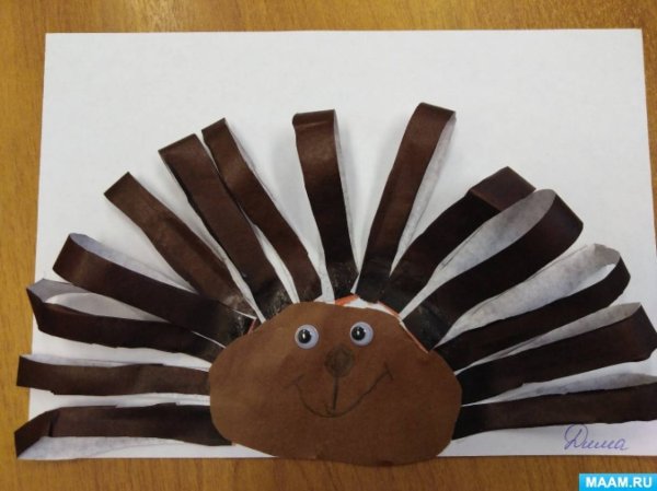 Аппликация Ежик в подготовительной группе