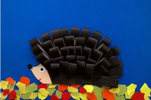 Ёжик из светной бумаги