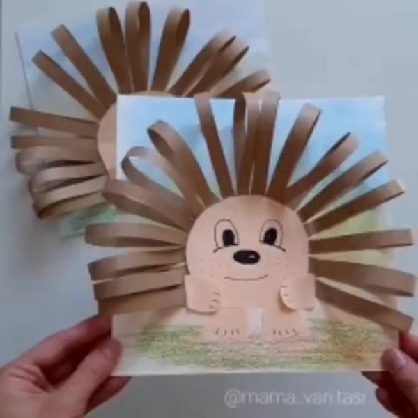 Ежик из бумажных полос