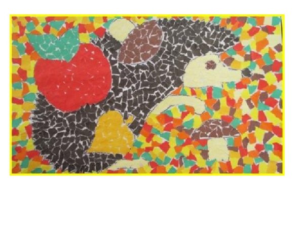 Аппликация из кусочков бумаги