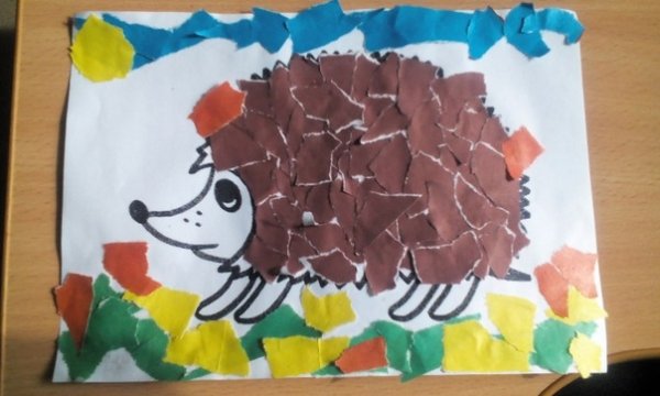 Аппликация из рваной бумаги