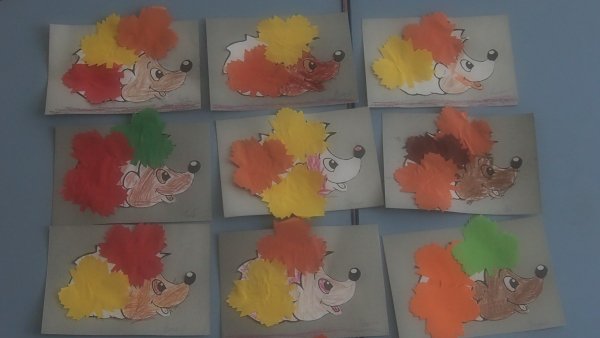 Аппликация Ежик в средней группе