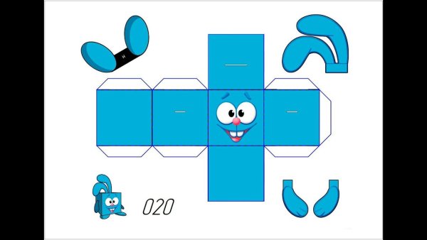 Развёртки из бумаги Смешарики