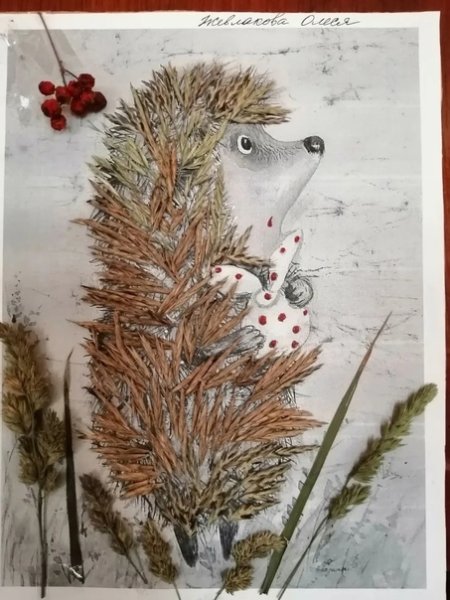 Аппликация Ежик в тумане