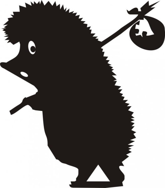 Силуэт ежика