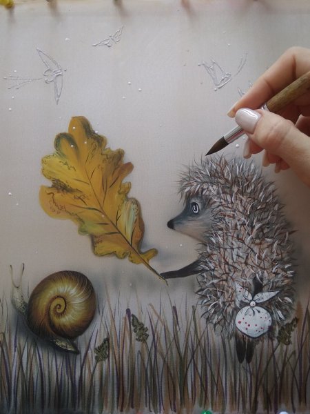 Ежик в тумане поделка