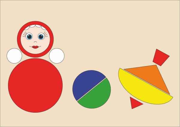 Сюжетная аппликация из геометрических фигур