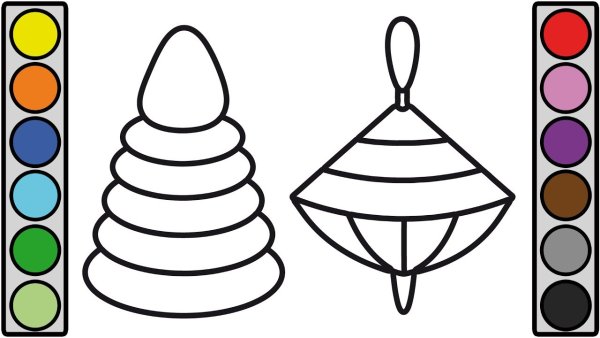 Раскраски детские игрушки