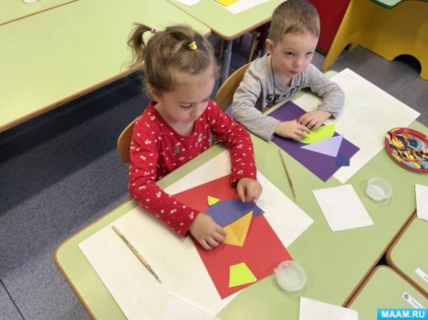 Аппликация 2 младшая группа в мире опасности