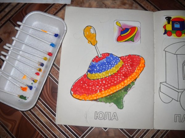 Развивашки с ватными палочками