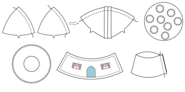 Юрта макет из бумаги