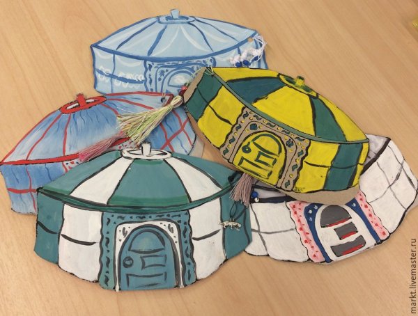 Юрта поделка из бумаги