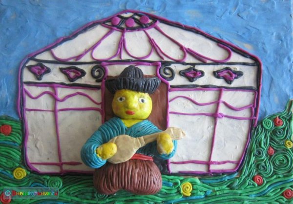 Юрта из из солёного теста