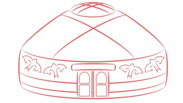 Башкирская юрта раскраска