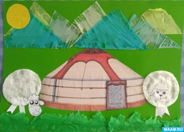 Юрта поделка для детей