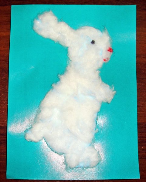 Аппликация из ваты