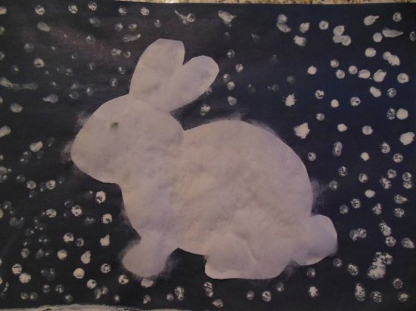 Рисование зайца в средней группе