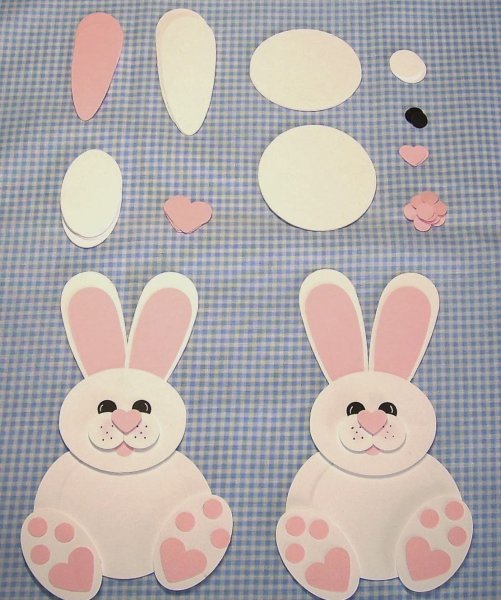 Подделка заяц из бумгаи