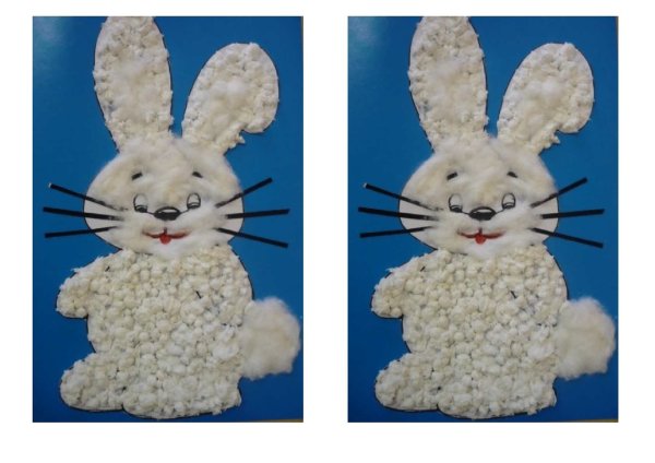 Аппликация зайчик