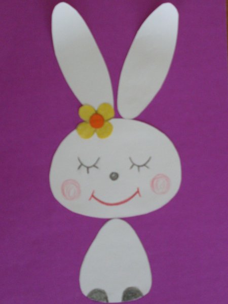 Аппликация заяц
