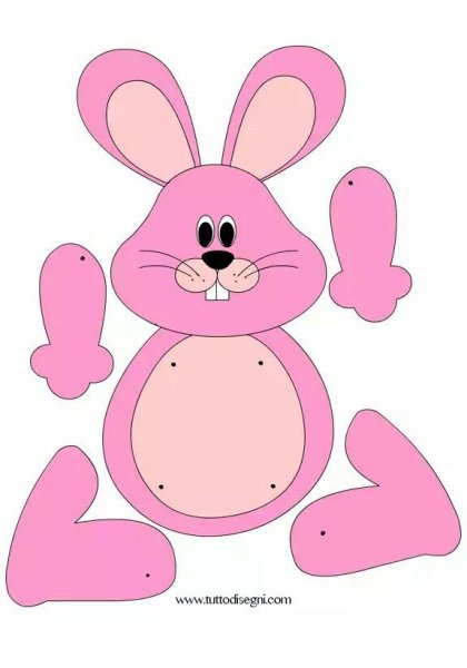 Заяц аппликация для детей