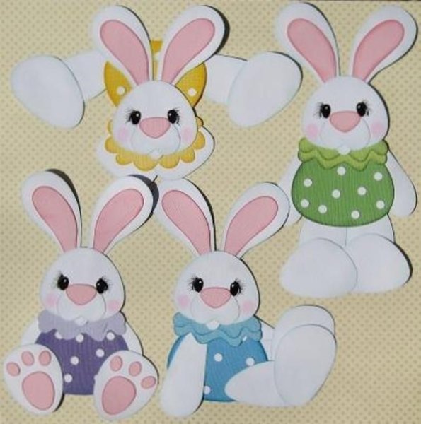 Зайка аппликация из бумаги