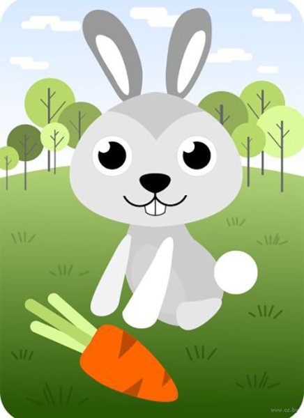 Аппликация заяц