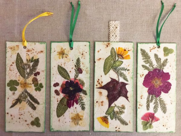 Закладки из сухоцветов