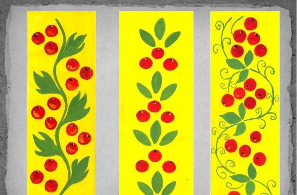 Хохломская роспись закладка