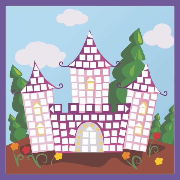 Сказочный замок из геометрических фигур