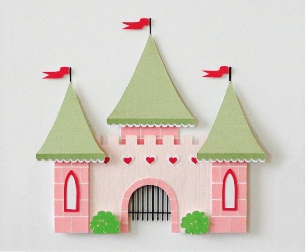 Декорация замок из картона