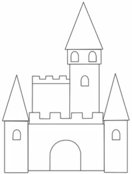 Замок раскраска для детей