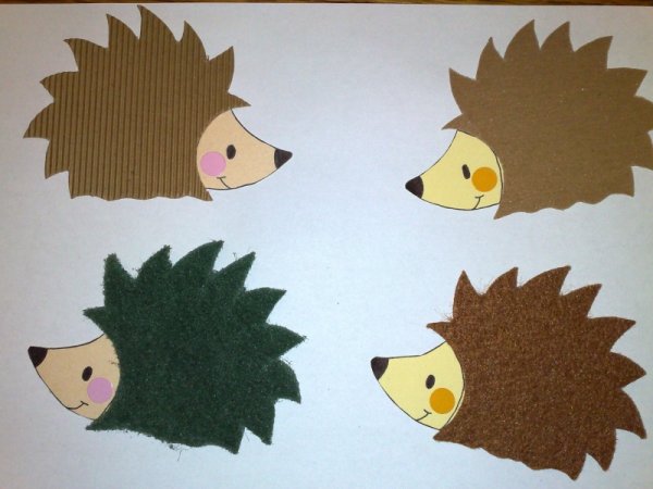 Аппликация Ежик в подготовительной группе