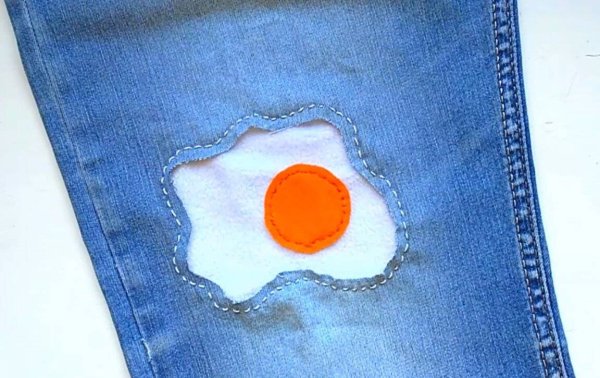 Заплатки из джинсовой ткани
