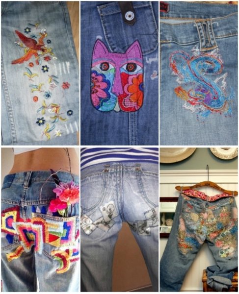 Заплатки на джинсовые шорты