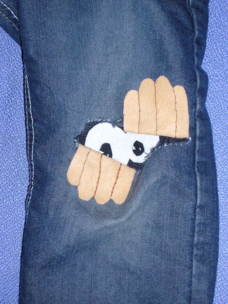 Заплатки из джинсовой ткани