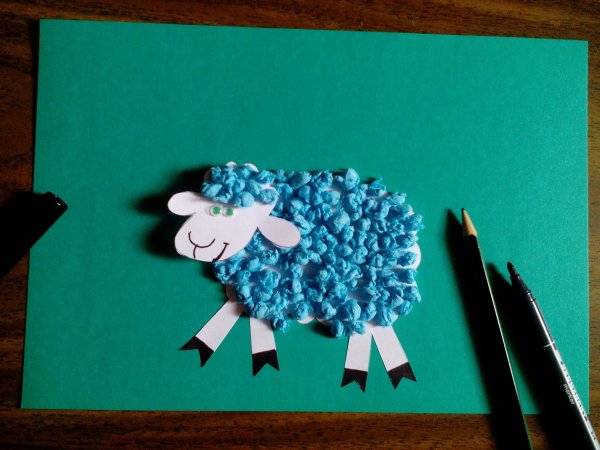 Аппликация из салфеток бумажных