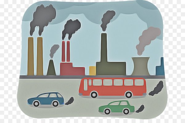 Заводы и машины загрязняют воздух