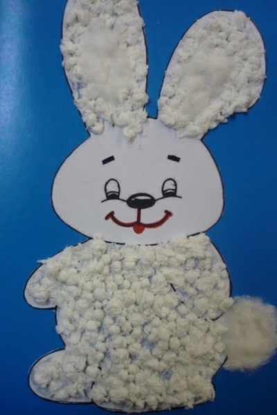 Аппликация зайчик в старшей группе