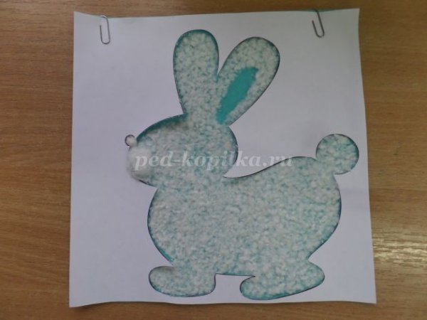 Аппликация зайчик в старшей группе