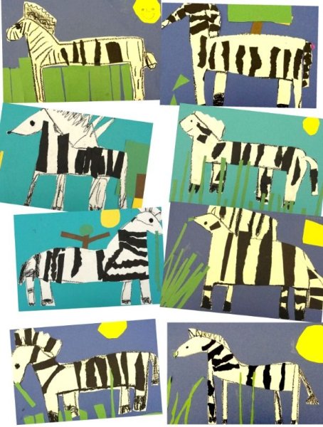 Аппликация в средней группе на тему Зебра