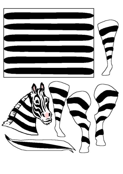 Зебра аппликация для детей