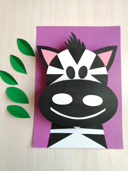 Поделка Зебра из бумаги