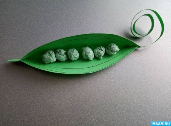 Поделка гороховый стручок