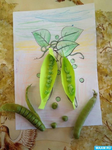 Горох рисование для детей